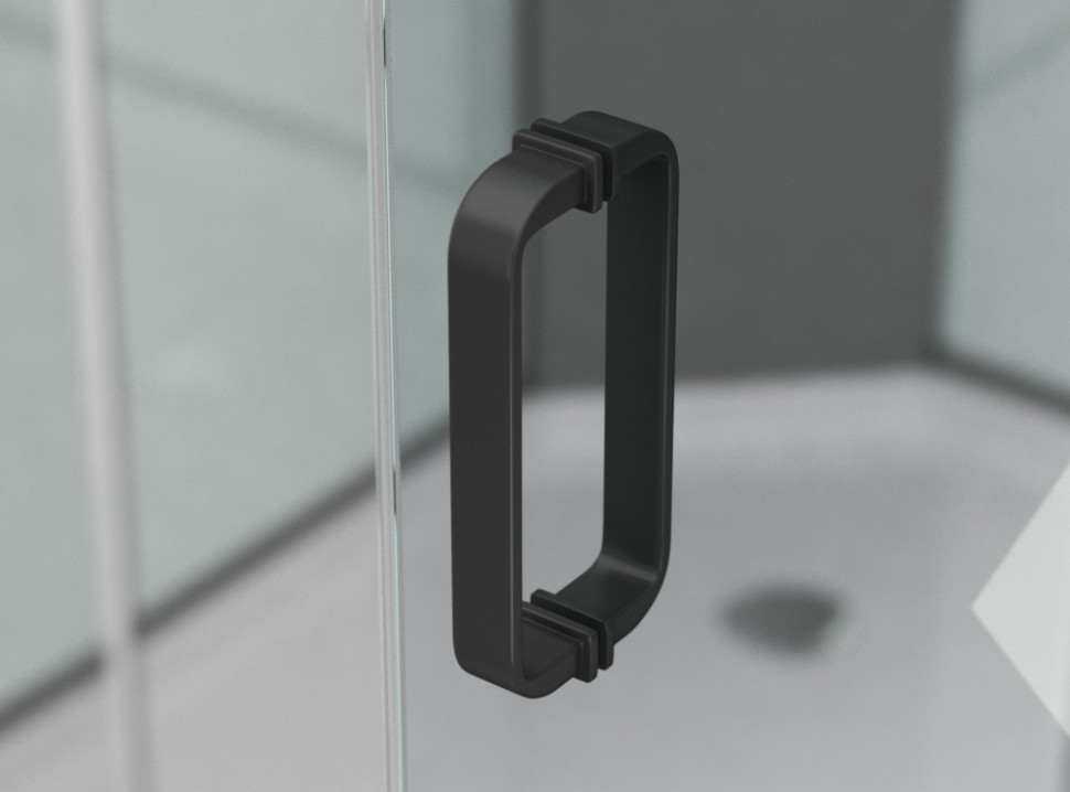 Душевое ограждение Ambassador Queen 11011204Black (100х100х200) квадрат,черный,стекло прозрачное,раздвижная,1 место