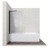 Шторка для ванны Ambassador Bath Screens 16041206 (70х140) черный,стекло прозрачное,неподвижное,1 место