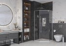 Душевое ограждение Ambassador Ritz 112011102 (90х90х200) трапеция,хром,стекло прозрачное,распашная,1 место