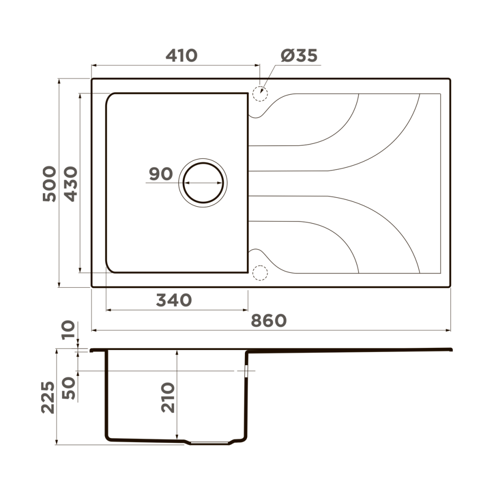 Кухонная мойка Omoikiri Yasugata 86-PL Tetogranit/платина