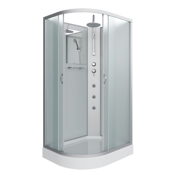 Душевая кабина Niagara Classic NG-3312-14RBKTG (120х80х210) низкий поддон(13см),стекло матовое,3 места