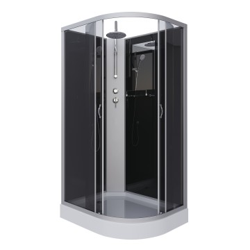 Душевая кабина Niagara Classic NG-3512-14LBKT (120х80х210) низкий поддон(13см),стекло тонированное,3 места