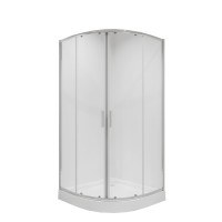 Душевое ограждение Niagara Nova NG-6606-08 (90х90х195) четверть круга,хром,двери раздвижные,стекло прозрачное,1 место