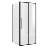 Душевое ограждение Niagara Nova NG-84-10AB-A80B-34 (100х80х195) прямоугольник,черный матовый,дверь раздвижная,стекло прозрачное,2 места