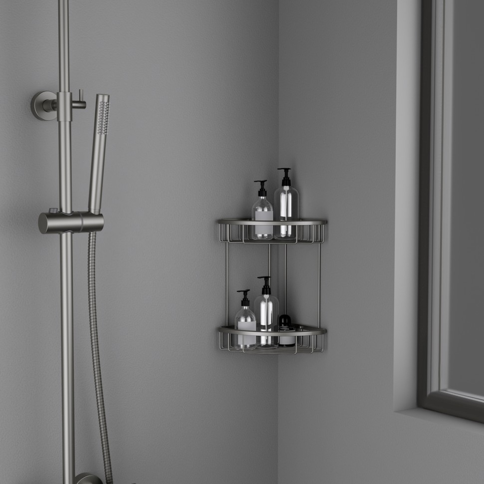 Полка угловая двойная Timo Saona 13082/18 черное золото