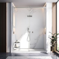 Душевая дверь Veconi Vianno VN-75, 1300x2000, хром, стекло прозрачное