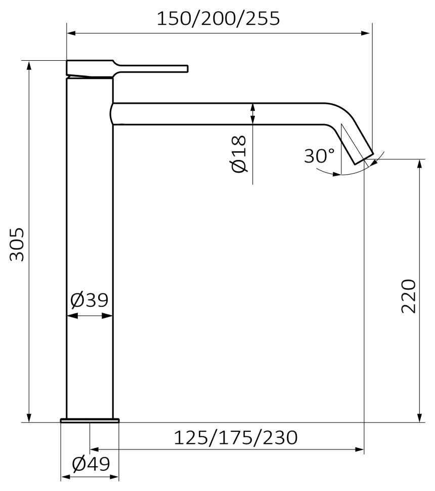 Смеситель для раковины GRB TIME XXL 47511455, медь