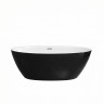 Ванна отдельностоящая Grossman Classic GR-2403MB (150х78х58) цвет черный/белый матовый,1 место