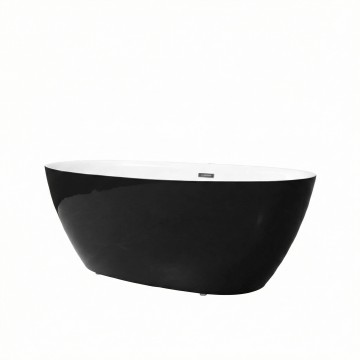 Ванна отдельностоящая Grossman Classic GR-2403MB (150х78х58) цвет черный/белый матовый,1 место