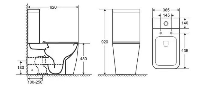 Унитаз напольный Ceramalux 1288A