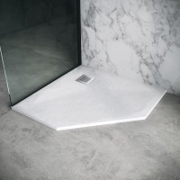 Душевой поддон Grossman Strong GR-S19090D (90х90х2,5) из искусственного камня,трапеция,белый,1 место