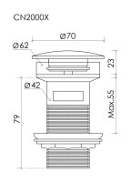 Донный клапан CN2000MBx