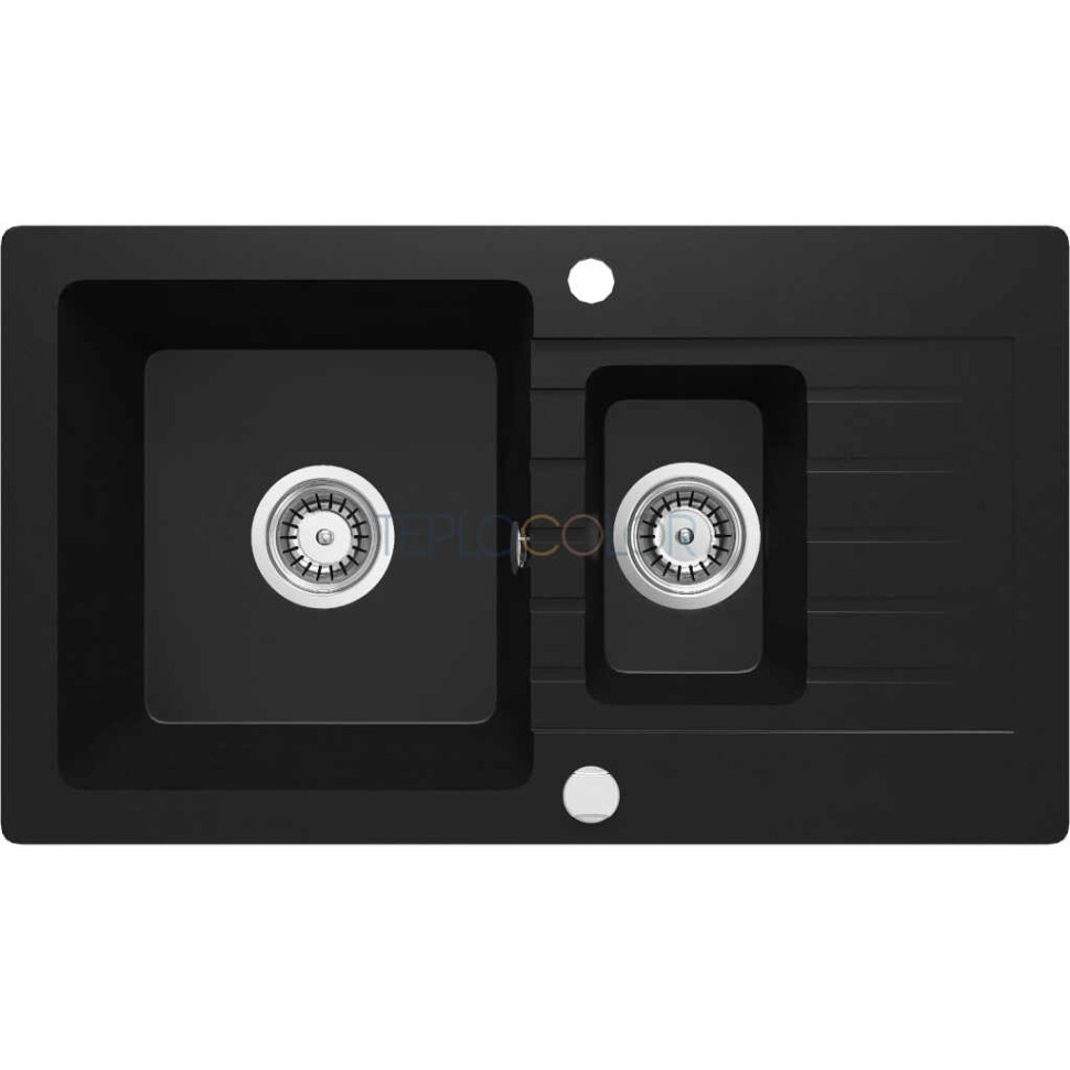Гранитная мойка, 1.5-чаши с осушкой