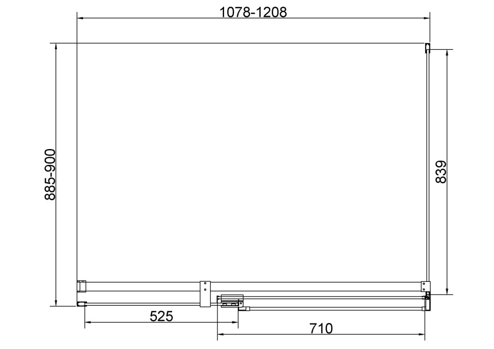 Душевой уголок Экстенза (Extenza) VSR-4EX111290CLGM, 1100/1200*900, вороненая сталь, стекло прозрачное