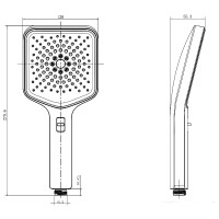 AQM8502B Ручной душ 120мм, 3 режима, Черный