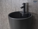 Раковина Gid Nb131bm 81120 накладная черная матовая 40x40x84