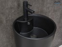 Раковина Gid Nb131bm 81120 накладная черная матовая 40x40x84