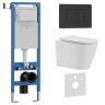 Комплект 3в1 IBERICA BLANCA инсталляция SILENCIO MINI, унитаз BURGOS ALTO белый, кнопка смыва INOX-C черный матовый (IB.001M.BRA.231.112)