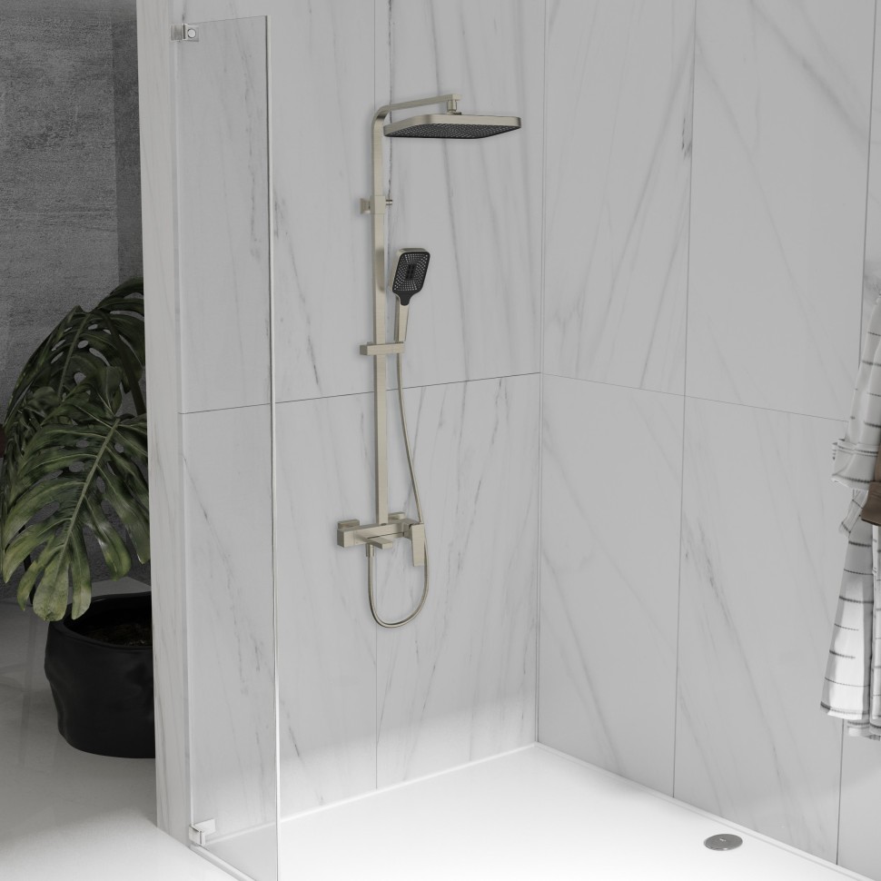 Душевая стойка Dice VSFS-4C12BN с изливом, брашированный никель