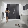 Душевой гарнитур Hansgrohe Pulsify: ручной душ с держателем, настенный, 3jеt, цвет: белый матовый 24170700