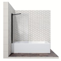 Шторка для ванны Ambassador Bath Screens 16041207 (80х140) черный,стекло прозрачное,неподвижное,1 место
