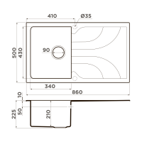 Кухонная мойка Omoikiri Yasugata 86-WH Tetogranit/белый