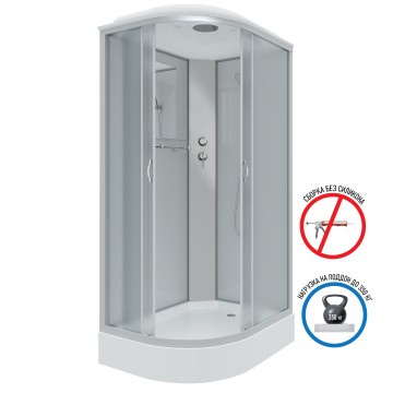 Душевая кабина Niagara Classic NG-3312-14R (120х80х215) низкий поддон(13см),стекло матовое,3 места