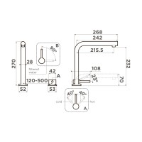 Смеситель для кухни Omoikiri Nara 2 Plus-GB латунь/графит