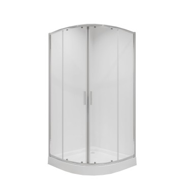 Душевое ограждение Niagara Nova NG-6607-08 (100х100х190) четверть круга,хром,двери раздвижные,стекло прозрачное,1 место