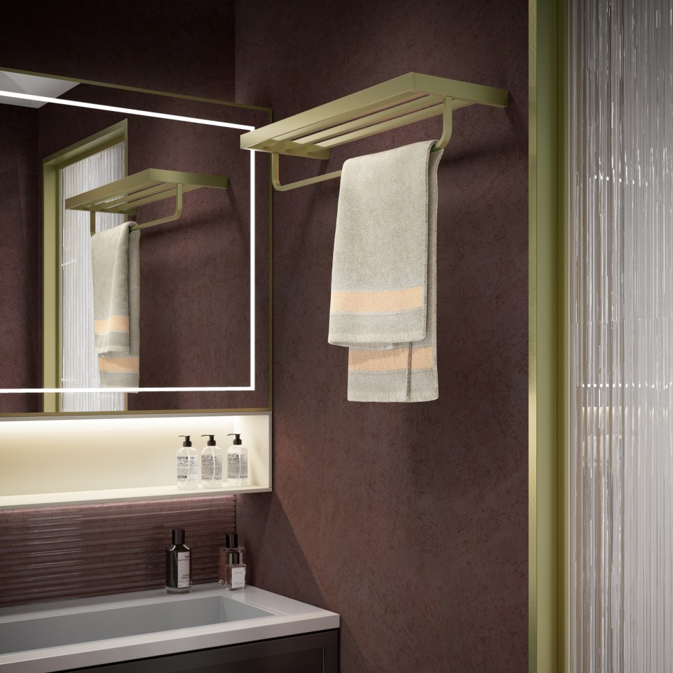 Полка для полотенец Timo Petruma 15258/17 золото матовое