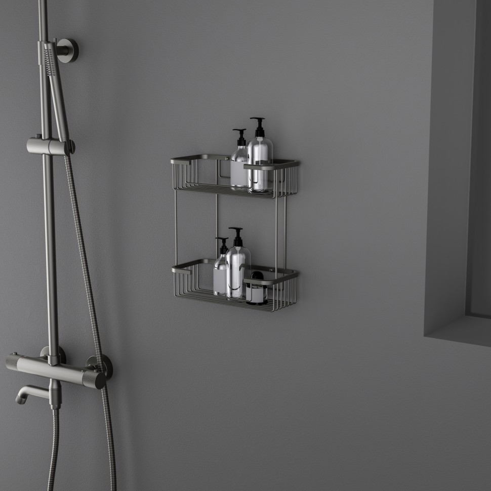 Полка двойная Timo Saona 13083/18 черное золото