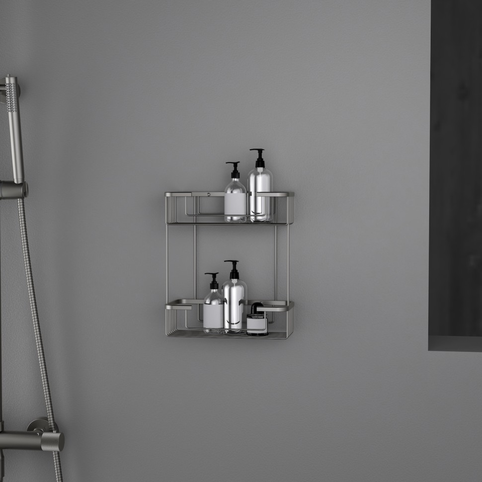 Полка двойная Timo Saona 13083/18 черное золото