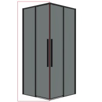 1/2 душевого ограждения Grossman Galaxy 1/2.K33.01.70.21.10 (70х195) черный матовый,стекло тонированное, 1 место