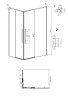 1/2 душевого ограждения Grossman Galaxy 1/2.K33.01.70.21.10 (70х195) черный матовый,стекло тонированное, 1 место