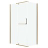 Душевое ограждение Grossman Pragma 100.K33.03.110.32.00-200.K33.03.80.32.00 (110х80х195) распашная,золото сатин,стекло прозрачное,2 места