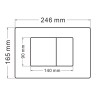 Комплект подвесной унитаз ABBER Rechteck AC1201MB черный матовый с инсталляцией AC0105 и кнопкой AC0120MB черный матовый