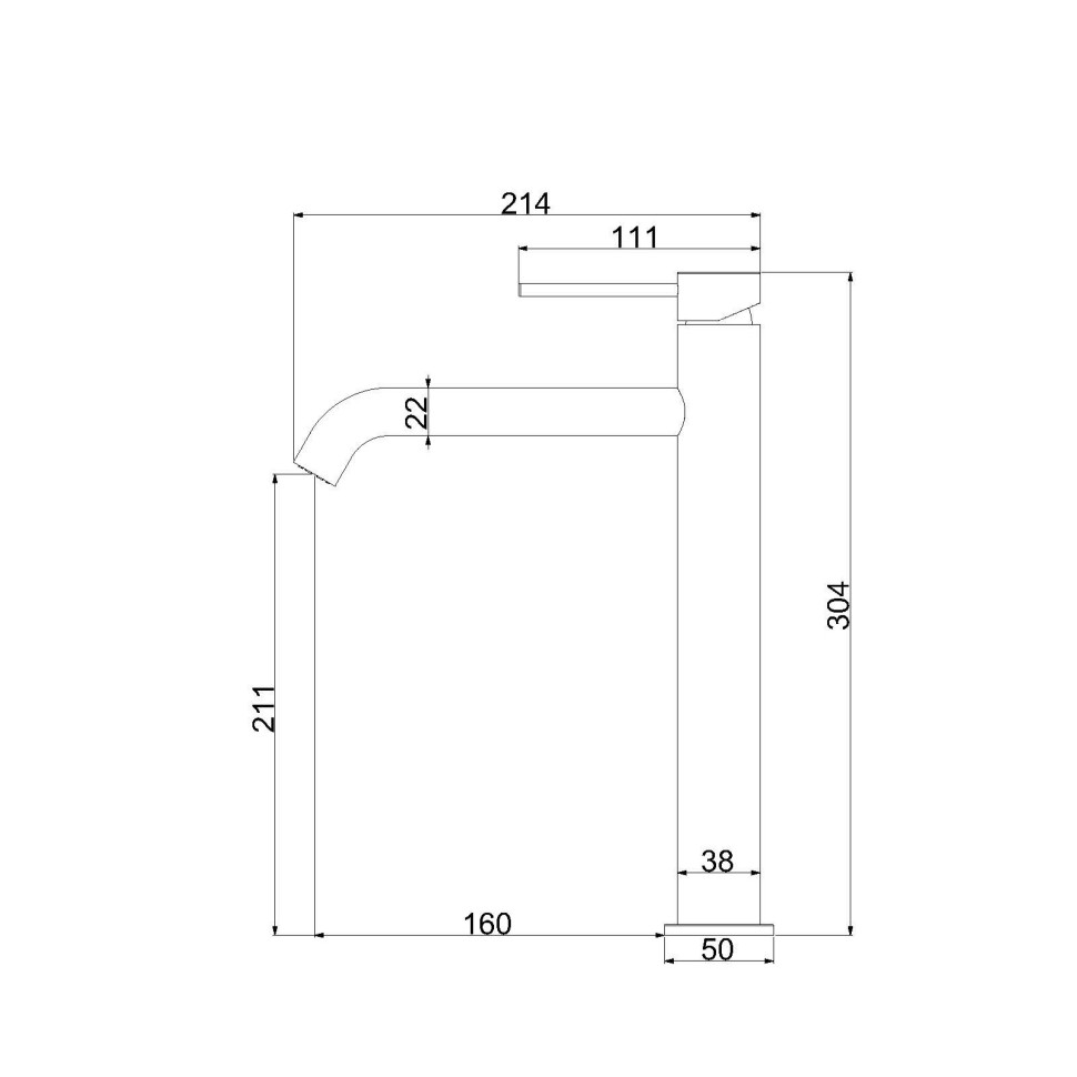 Смеситель для раковины Сити (City) VBF-2C2MB однорычажный, черный матовый