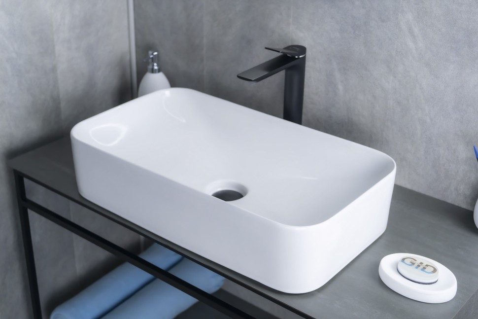Раковина Gid N9596 51199 накладная белая 61x35x13