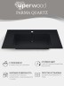 Раковина для ванной 76,5 см, Uperwood Parma Quartz, черная матовая, уголь