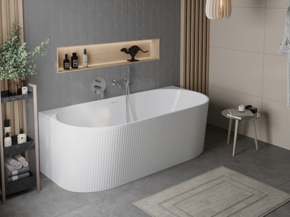 Акриловая ванна BELBAGNO BB412-1700-800, пристенная