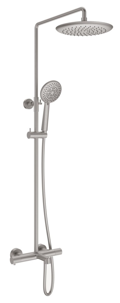 Душевая стойка Desire VSFS-1D1TBN термостатическая с изливом, 25см верх душ, брашированный никель