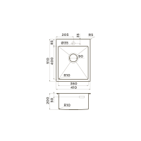 Кухонная мойка Omoikiri Akisame 41-LG нерж. сталь/светлое золото