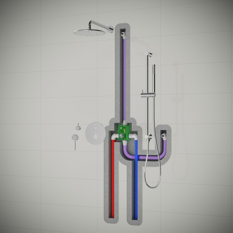Душевая система встроенная Timo Saona SX-2309/00SM хром