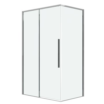 Душевое ограждение Grossman Galaxy 100.K33.01.130.10.00-200.K33.01.90.10.00 (130х90х195) раздвижная,хром,стекло прозрачное,2 места