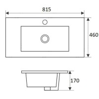 Раковина для ванной CeramaLux JY-807-80