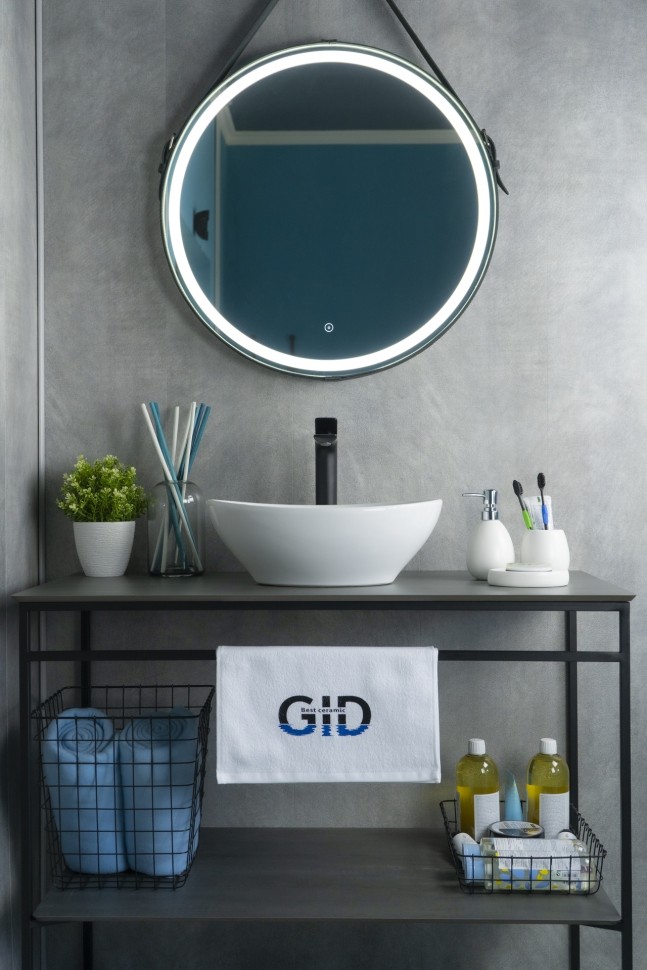 Раковина Gid N9138 51178 накладная белая 41x34x15