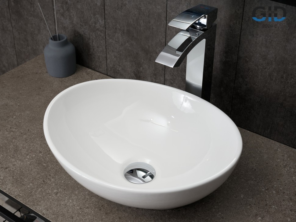 Раковина Gid N9138 51178 накладная белая 41x34x15
