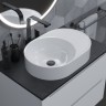 Раковина накладная для ванной Uperwood Luna 50х35х10 см, овальная, белая глянцевая