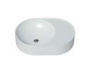 Раковина накладная для ванной Uperwood Luna 50х35х10 см, овальная, белая глянцевая