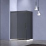 Душевой уголок Como-N VSR-4CN1014CGB, 1400*1000, черный, стекло тонированное